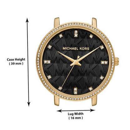 Michael Kors Pyper Three-Hand Black Dial Gold Steel Strap Watch For Women - MK4593 Buy Now By Michael Kors