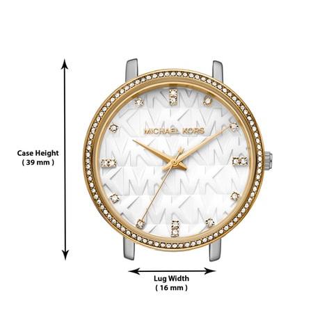 Michael Kors Pyper Three Hand White Dial Two Tone Steel Strap Watch For Women - MK4595 Buy Now By Michael Kors