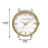 Michael Kors Pyper Three Hand White Dial Two Tone Steel Strap Watch For Women - MK4595 Buy Now By Michael Kors