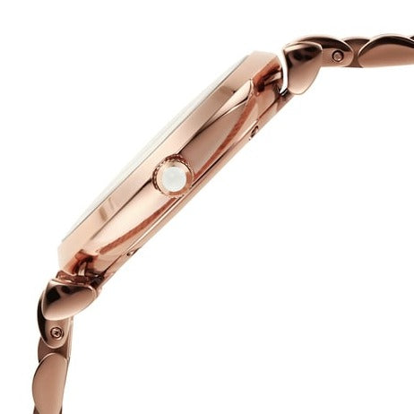 Emporio Armani Gianni T-Bar Crystals Silver Dial Rose Gold Steel Strap Watch For Women - AR11446 Buy Now By Emporio Armani