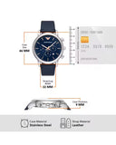 Emporio Armani Luigi Chronograph Blue Dial Black Leather Strap Watch For Men - AR1736 Buy Now By Emporio Armani