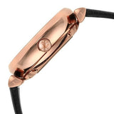 Emporio Armani Gianni T Bar Mother of Pearl White Dial Black Leather Strap Watch For Women - AR60047 Buy Now By Emporio Armani