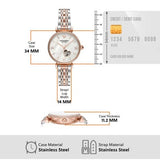 Emporio Armani Meccanico Automatic Mother of Pearl Dial Two Tone Steel Strap Watch For Women - AR60049 Buy Now By Emporio Armani