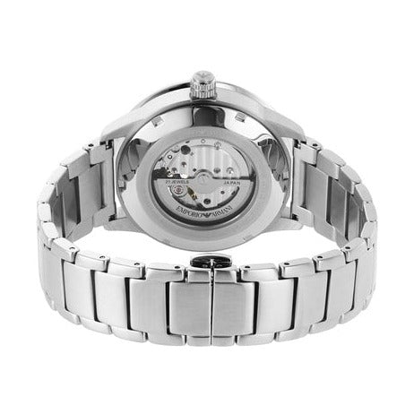 Emporio Armani Mario Chronograph Automatic Blue Dial Silver Steel Strap Watch For Men - AR60052 Buy Now By Emporio Armani