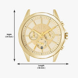 Armani Exchange Drexler Chronograph Gold Dial Gold Steel Strap Watch For Men - AX2602 Buy Now By Armani Exchange