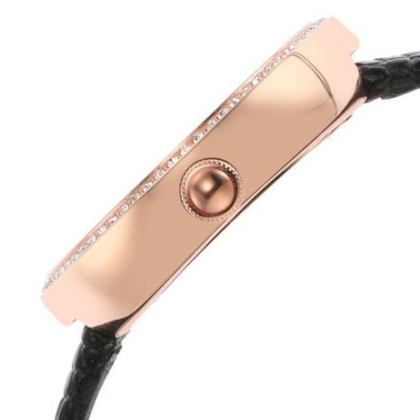 Emporio Armani Rosa Two Hand Black Dial Black Leather Strap Watch For Women - AR11493 Buy Now By Emporio Armani