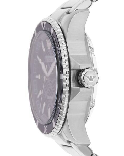 Emporio Armani Meccanico Automatic Blue Dial Silver Steel Strap Watch For Men - AR60059 Buy Now By Emporio Armani