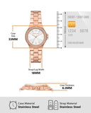 Michael Kors Lennox Three Hand Silver Dial Rose Gold Steel Strap Watch For Women - MK7279 Buy Now By Michael Kors