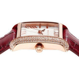 Michael Kors Emery Quartz Diamonds Silver Dial Red Leather Strap Watch For Women - MK4689 Buy Now By Michael Kors
