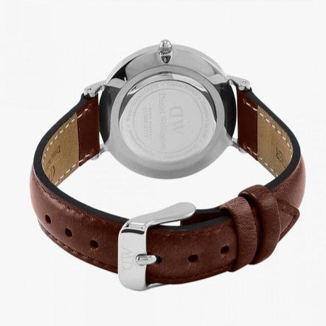 Daniel Wellington Classic Petite St Mawes Black Dial Brown Leather Strap Watch For Women - DW00100181 Buy Now By Daniel Wellington