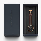 Daniel Wellington Classic Petite Bristol Black Dial Brown Leather Strap Watch For Women - DW00100221 Buy Now By Daniel Wellington
