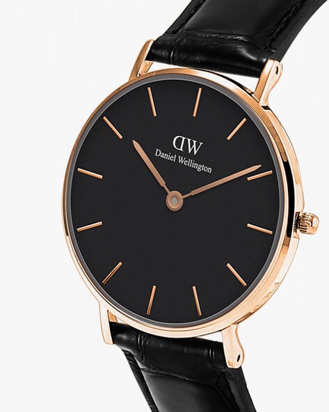Daniel Wellington Classic Petite Reading Black Dial Black Leather Strap Watch For Women - DW00100223 Buy Now By Daniel Wellington