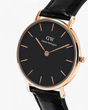 Daniel Wellington Classic Petite Reading Black Dial Black Leather Strap Watch For Women - DW00100223 Buy Now By Daniel Wellington