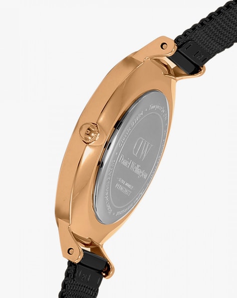 Daniel Wellington Petite Ashfield Black Dial Black Mesh Strap Watch For Women - DW00100245 Buy Now By Daniel Wellington