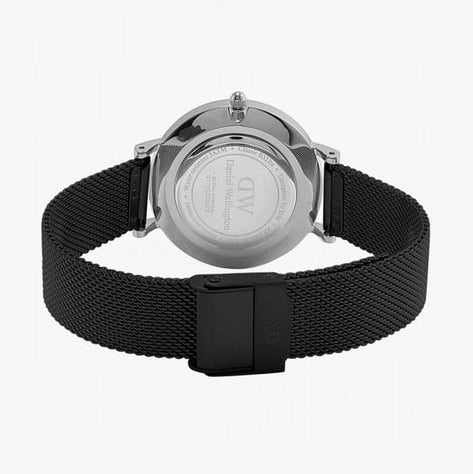 Daniel Wellington Petite Ashfield Black Dial Black Mesh Strap Watch For Women - DW00100246 Buy Now By Daniel Wellington