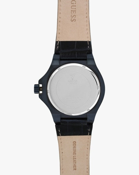 Guess Force Multi Function White Dial Blue Leather Strap Watch For Men - W0674G7 Buy Now By Guess