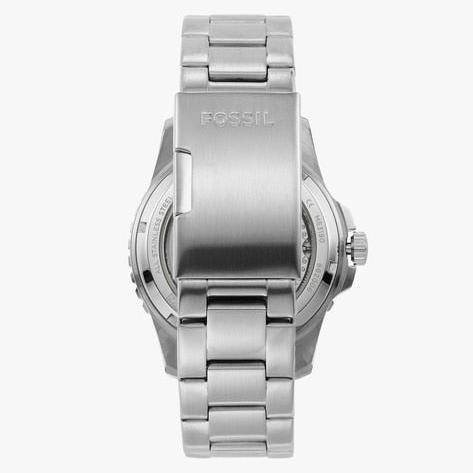 Fossil FB-01 Automatic Skeleton Black Dial Silver Steel Strap Watch for Men - ME3190 Buy Now By Fossil