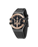 Maserati Potenza Quartz Black Dial Black Leather Strap Watch For Men - R8851108032 Buy Now By Maserati
