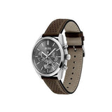 Hugo Boss Grand Prix Grey Dial Brown Leather Strap Watch for Men - 1513476 Buy Now By Hugo Boss