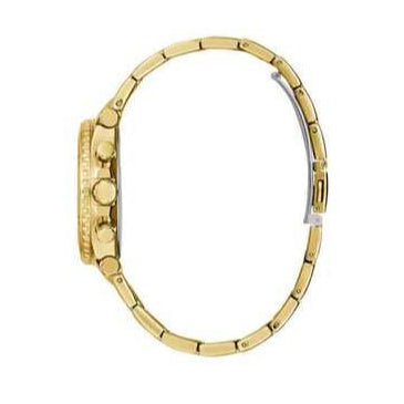 Guess Cosmic Chronograph Gold Dial Gold Steel Strap Watch for Women - GW0465L1 Buy Now By Guess