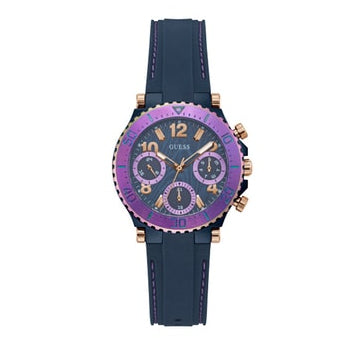 Guess Cosmic Multifunction Blue Dial Blue Silicone Strap Watch For Women - GW0466L2 Buy Now By Guess