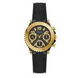 Guess Cosmic Multifunction Black Dial Black Silicone Strap Watch For Women - GW0466L1 Buy Now By Guess