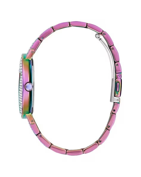 Guess Trend Diamonds Purple Dial Purple Steel Strap Watch for Women - GW0512L4 Buy Now By Guess