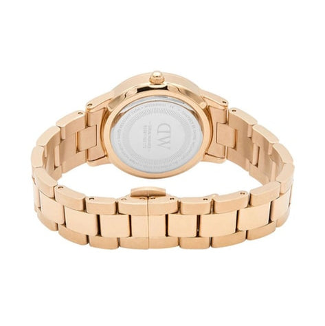 Daniel Wellington Iconic Link Grey Dial Rose Gold Steel Strap Watch For Women - DW00100332 Buy Now By Daniel Wellington