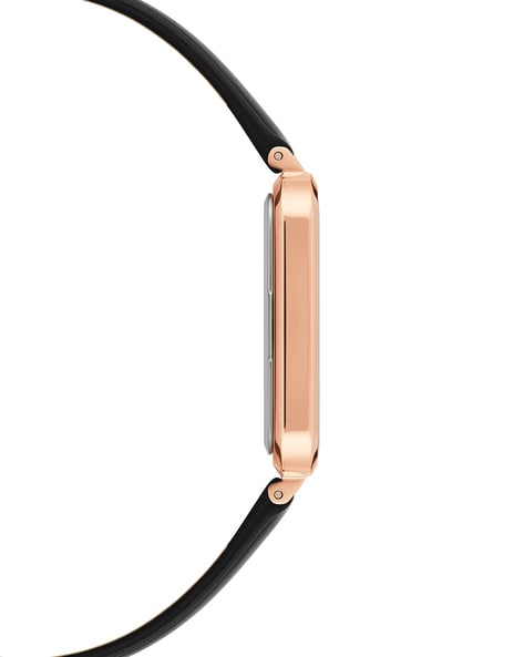 Daniel Wellington Quadro White Dial Black Leather Strap Watch For Women - DW00100450 Buy Now By Daniel Wellington