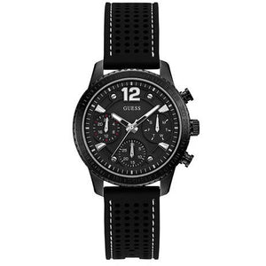 Guess Marina Chronograph Black Dial Black Rubber Strap Watch for Women - W1025L3 Buy Now By Guess