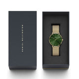 Daniel Wellington Petite Emerald Green Dial Gold Mesh Strap Watch For Women - DW00100481 Buy Now By Daniel Wellington