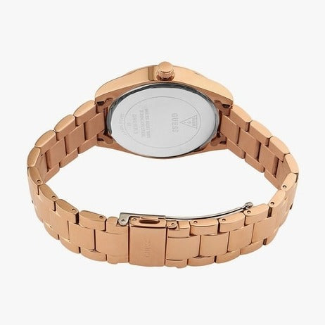 Guess Luna Diamonds Rose Gold Dial Rose Gold Steel Strap Watch for Women - GW0307L3 Buy Now By Guess