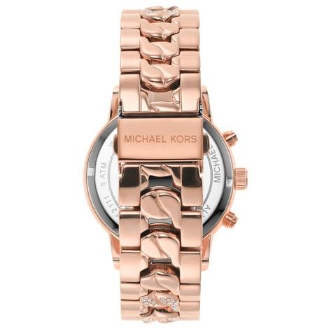 Michael Kors Ritz Chronograph Rose Gold Dial Rose Gold Steel Strap Watch For Women - MK7223 Buy Now By Michael Kors