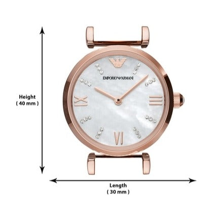 Emporio Armani Gianni T-Bar Mother of Pearl Dial Rose Gold Steel Strap Watch For Women - AR11316 Buy Now By Emporio Armani