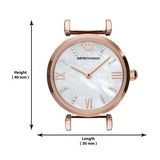 Emporio Armani Gianni T-Bar Mother of Pearl Dial Rose Gold Steel Strap Watch For Women - AR11316 Buy Now By Emporio Armani