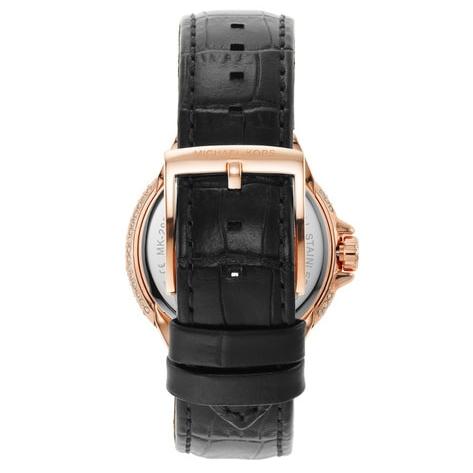 Michael Kors Camille Three-Hand Crystals White Dial Black Leather Strap Watch for Women - MK2962 Buy Now By Michael Kors