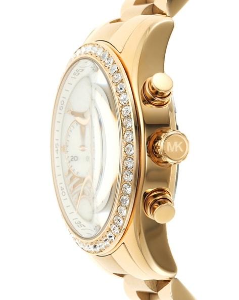 Michael Kors Lexington Mother of Pearl White Dial Gold Steel Strap Watch For Women - MK7241 Buy Now By Michael Kors