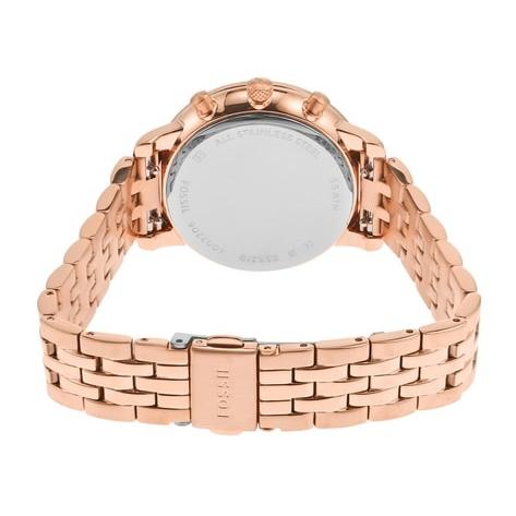 Fossil Boyfriend Chronograph Rose Gold Dial Rose Gold Steel Strap Watch for Women - ES3380 Buy Now By Fossil