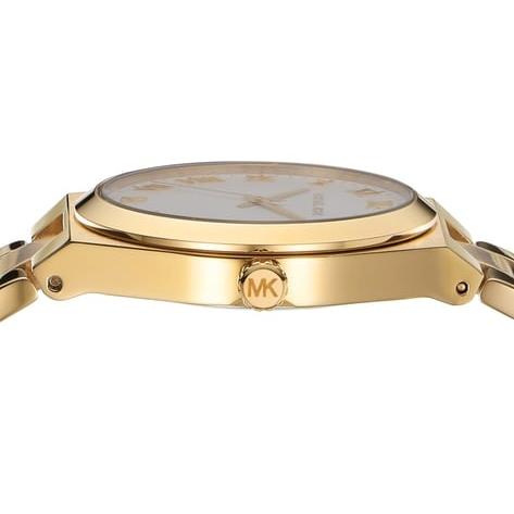 Michael Kors Lennox Three Hand Silver Dial Gold Steel Strap Watch For Women - MK7391 Buy Now By Michael Kors