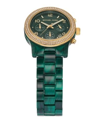 Michael Kors Runway Chronograph Green Dial Green Steel Strap Watch for Women - MK7422 Buy Now By Michael Kors