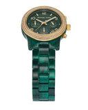 Michael Kors Runway Chronograph Green Dial Green Steel Strap Watch for Women - MK7422 Buy Now By Michael Kors