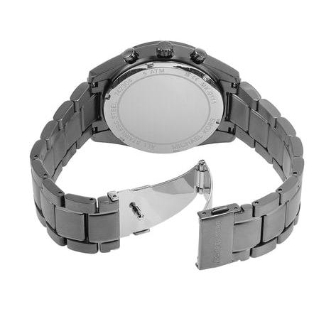 Michael Kors Accelerator Chronograph Blue Dial Grey Steel Strap Watch For Men - MK9111 Buy Now By Michael Kors