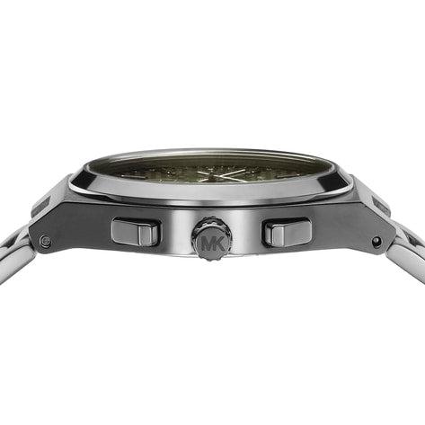 Michael Kors Lennox Chronograph Black Dial Grey Steel Strap Watch For Men - MK9118 Buy Now By Michael Kors