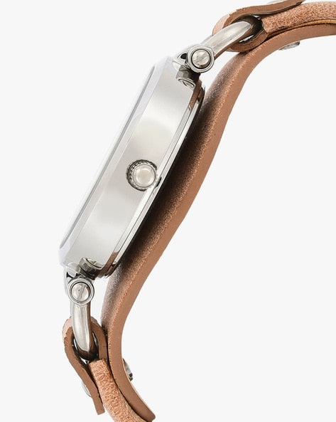 Fossil Georgia Bone Grey Dial Beige Leather Strap Watch for Women - ES2830 Buy Now By Fossil