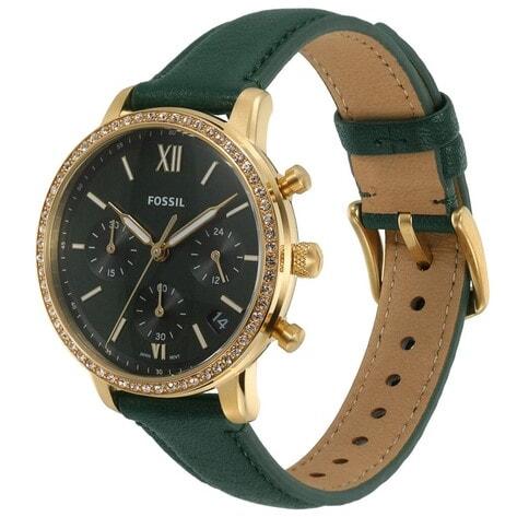 Fossil Neutra Chronograph Green Dial Green Leather Strap Watch for Women - ES5239 Buy Now By Fossil