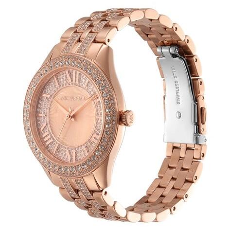 Michael Kors Harlowe Rose Gold Dial Rose Gold Steel Strap Watch For Women - MK4710 Buy Now By Michael Kors