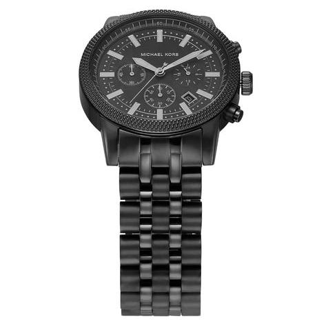 Michael Kors Hutton Chronograph Black Dial Black Steel Strap Watch For Men - MK9089 Buy Now By Michael Kors