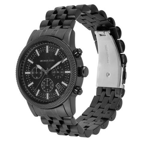 Michael Kors Hutton Chronograph Black Dial Black Steel Strap Watch For Men - MK9089 Buy Now By Michael Kors