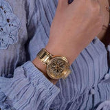 Guess Lily Quartz Gold Dial Gold Steel Strap Watch For Women - GW0528L2 Buy Now By Guess