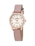 Coach Delancey Cream Dial Blush Pink Leather Strap Watch for Women - 14502750 Buy Now By Coach